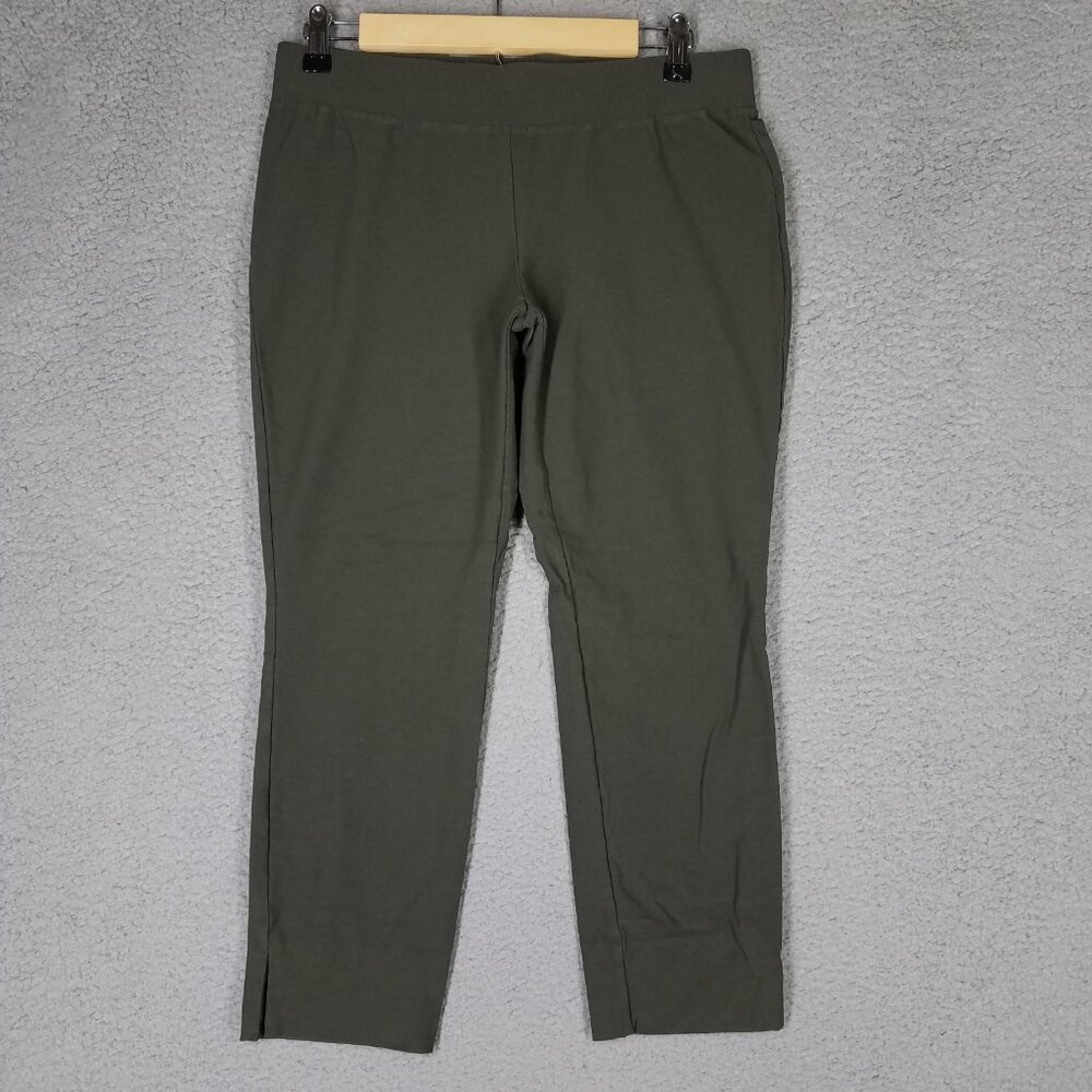 Eileen Fisher Pull On Pants Women's Medium Petite 23" Stretch Comfort Travel
